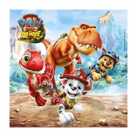 Servilletas de la Patrulla Canina Dino Movie de 16,5 x 16,5 cm - 20 unidades