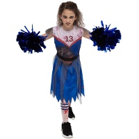 Disfraz de animadora zombie dead para niña
