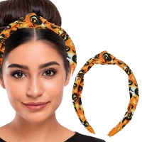 Diadema de calabazas naranja