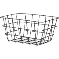 Cesta de 24 x 18,5 x 12,5 cm de metal cromado