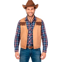 Chaleco de indio o vaquero para adulto