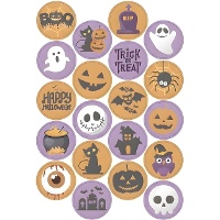 Mini discos de oblea comestible de Halloween - Dekora - 20 unidades