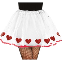 Falda de tutú de corazones para adulta
