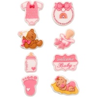 Figuras de azúcar de Baby Girl - 8 unidades