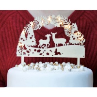 Topper para tarta de Merry Christmas con luz - Scrapcooking