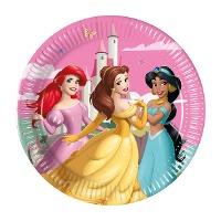 Platos de Princesas Disney de 20 cm - 8 unidades