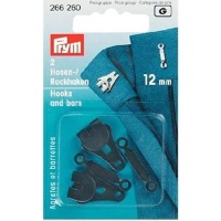 Corchetes para pantalones y faldas de 12 mm negro - Prym - 2 unidades