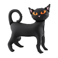 Globo de gato negro de pie de 45 x 48 cm