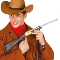 Rifle de vaquero plata y negro - 60 cm