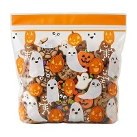Bolsa para dulces de fantasmas y calabazas de 17,5 x 17,5 cm - Wilton - 20 unidades