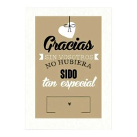 Etiquetas de Gracias sin vosotros no hubieras sido tan especial - 36 unidades