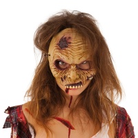 Máscara de zombie de media cara