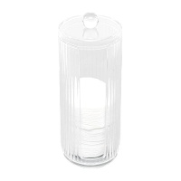 Algodonera para discos desmaquillantes transparente