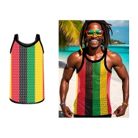 Camiseta de rejilla jamaicana para adulto