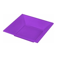 Platos de 17 cm de plástico hondos de colores - 4 unidades