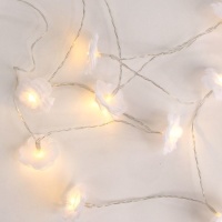 Guirnalda con luces led de flores blanca a pilas - 1,65 m