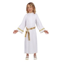 Disfraz de ángel blanco con cinturón infantil