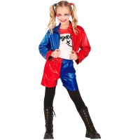 Disfraz de Harley supervillana malvada infantil