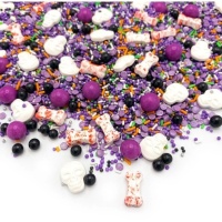 Sprinkles de Halloween morado, blanco, negro, naranja y verde de 90 gr - Happy Sprinkles