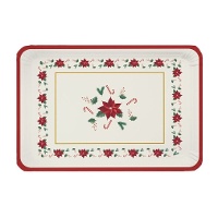 Bandejas de 34 x 25 cm de cartón de flor Navidad Poinsettia - 2 unidades