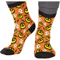 Calcetines de calabazas y fantasmas infantiles - 1 par