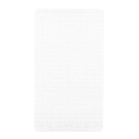 Alfombra de ducha antideslizante de 67,7 x 38,5 cm de cuadros blancos