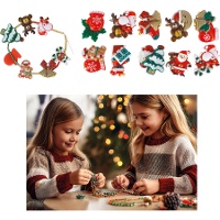 Caja de cuentas para pulseras de Navidad - 20 unidades