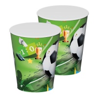 Vasos de fútbol GOAL de 270 ml - 8 unidades