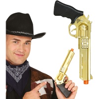 Pistola dorada de 27 cm