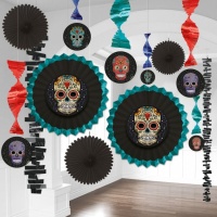 Colgantes decorativos de Día de los muertos - 13 unidades