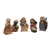 Figuras del Belén nacimiento con reyes - 6 piezas