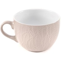 Taza de 550 ml hojas beige - DCasa