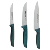 Set de 3 cuchillos de cocina Niza color azul metalizado - Arcos