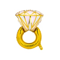 Globo silueta XL de anillo de boda de 53 x 40 cm - PartyDeco