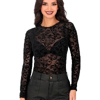 Body de calaveras calado