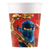 Vasos de Lego Ninjago compostable de 200 ml - 8 unidades