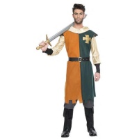 Disfraz de caballero medieval bicolor para hombre