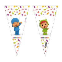 Bolsas para chucherías de Pocoyo Party de 20 x 40 cm - 100 unidades