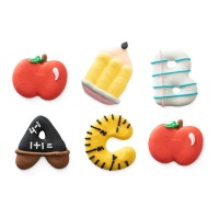 Figuras de azúcar de la vuelta al cole - Decora - 6 unidades