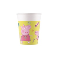 Vasos de Peppa Pig y George de 200 ml - 8 unidades