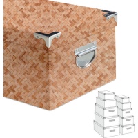 Caja rectangular efecto trenzado - DCasa - 10 unidades