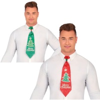 Corbata de Navidad con abeto de Merry Christmas de 45 cm - 1 unidad