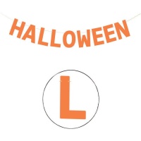 Guirnalda de Halloween naranja de 2,5 m - PartyDeco