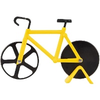Cortapizza con forma de bicicleta