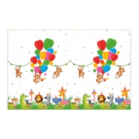 Mantel de Animales selva party de 1,20 x 1,80 m