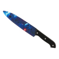 Cuchillo con calaveras azules de 31 cm