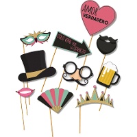 Kit para photocall de fiesta divertida - 10 unidades