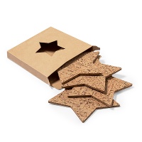 Posavasos de Estrella de corcho - 4 unidades