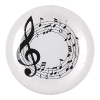Platos de notas musicales de 22,5 cm - 10 unidades