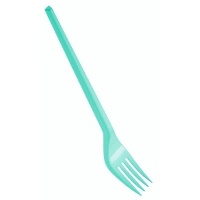 Tenedores de 16,5 cm de plástico colores - 15 unidades